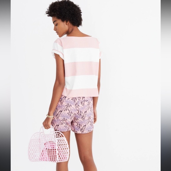 Madewell shorts sz xs pink pull on shorts with elastic waist like new condition - Picture 2 of 6